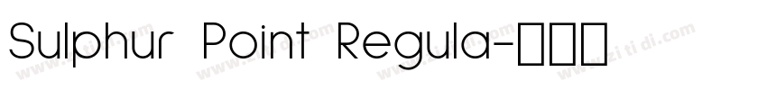 Sulphur Point Regula字体转换